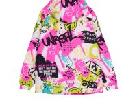 Куртка текстильная с полиуретановым покрытием для девочек (ветровка)