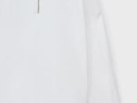 Джемпер с воротником-стойкой на молнии, Белый