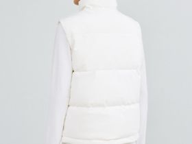 Утеплённый вельветовый жилет, Бежевый