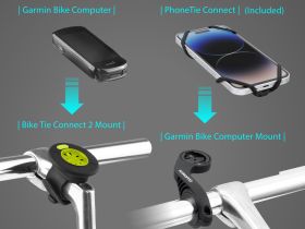 Универсальный держатель смартфона на руль или вынос Bone Bike Tie Connect Kit 2 Magnetic 4.7"-7.2"  (черный)