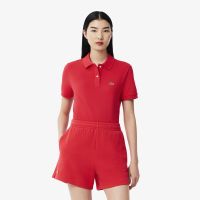 Женское поло Lacoste классического кроя из хлопка пике