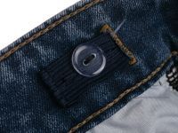 Брюки текстильные джинсовые утепленные флисом для девочек