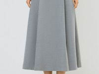 Юбка миди А-силуэта, Серый