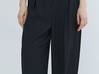 Зауженные брюки с поясом, Черный