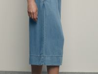 Джинсовые брюки-кюлоты из тенселя