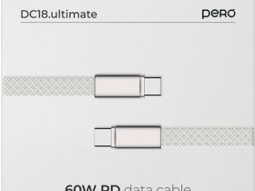 Кабель Pero DC-18 USB-C / USB-C 1,5 м 3 А Серебристый