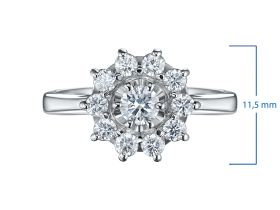 Классическое кольцо из белого золота э0912кц04202940_white