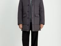 Полупальто утепленное с воротником-стойкой