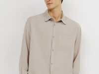 Рубашка из вискозы, Бежевый
