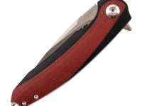 Складной нож Eafengrow EF954 Red, сталь D2, тактический фолдер, рукоять G10, черный/красный