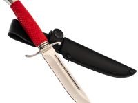 Нож Витязь B5400-2 Разведчик, сталь 9Cr18MoV, рукоять эластомер, красный