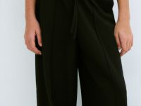 Широкие брюки для девочек, Черный