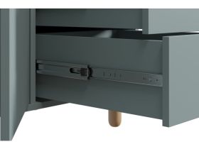 Распашной шкаф Дикинс 3-124x190 Серо-зеленый