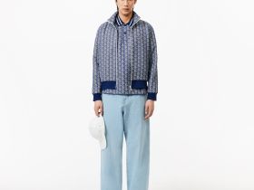 Мужское поло Lacoste классического кроя с монограммой