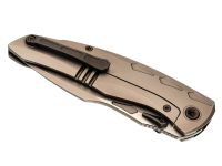 Складной нож TUOTOWN Krotos Stonewash, сталь T14N, рукоять Grey Ti