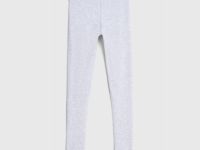 Легинсы в рубчик для девочек, Серый
