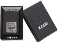 Зажигалка ZIPPO Classic с покрытием Black Crackle™, латунь/сталь, матовая, 36x12x56 мм
