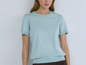 Джемпер с коротким рукавом, Зеленый