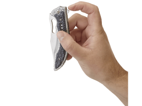 Складной нож CRKT Fossil™ BLACK WITH VEFF SERRATIONS™, сталь 8Cr13MoV, рукоять сталь 2Cr13, накладки G10