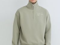 Толстовка с воротником-стойкой на молнии, Желтый