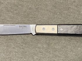 Складной нож LionSteel Barlow Roundhead, сталь M390, рукоять титан/эбеновое дерево