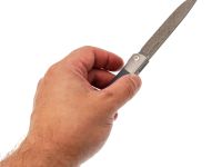 Складной нож Nimo Attendant, сталь дамаск, рукоять G10, синий