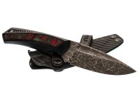 Нож Pocket Wolf Мини Тактик, сталь K340, рукоять G10/хаотичный карбон, черный