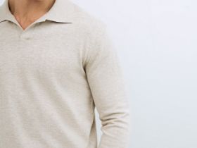 Поло с длинным рукавом, Белый