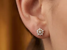 Пусеты из желтого золота э0312пс10177200