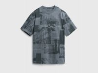 Футболка с принтом, Серый