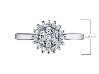 Кольцо из белого золота с бриллиантами э0901кц06184900