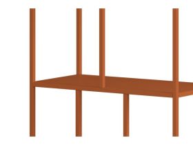 Стеллаж Эрвин 60x195 Терракотовый