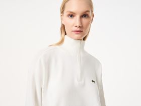 Женский свитер Lacoste свободного кроя на молнии