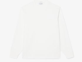 Хлопковая футболка Lacoste с длинным рукавом унисекс