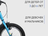 Детский велосипед Forward Dakota 16, год 2022, цвет Голубой-Желтый