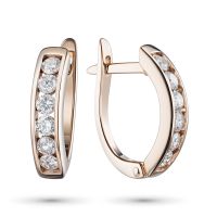 Серьги из красного золота с бриллиантами э0201сг08183900