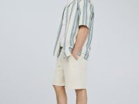 Джинсовые шорты с эластичным поясом, Белый