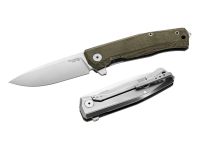 Складной нож LionSteel MT01, сталь M390, рукоять микарта, зеленый