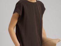 Трикотажное платье со льном