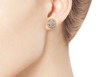 Пусеты из желтого золота с бриллиантами э0301пс09210105