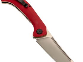 Нож Узбекский средний складной, сталь VG-10, рукоять G10 красный