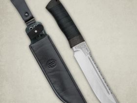 Нож Робинзон-1, кожа, 95х18