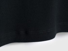 Футболка в рубчик, Черный