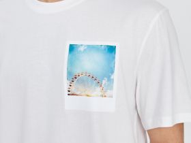 Свободная футболка с принтом