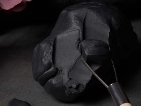 Пластилин скульптурный Малевичъ, мягкий, 500 г, черный