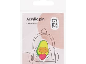 Значок акриловый MESHU "Avocado", 2,3*3,6 см