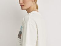 Футболка с географическим принтом O'STIN х Экспедиция, Белый