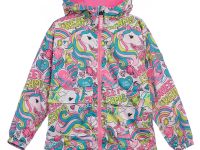 Куртка текстильная с полиуретановым покрытием для девочек (ветровка)