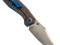 Складной нож Assassin knives Mini Rex, сталь Elmax/Damascus, рукоять титан