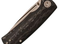 Складной нож Petrified BELUGA, сталь 14C28N, рукоять Carbon Fiber